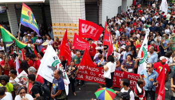 CUT foi às ruas em defesa da aposentadoria